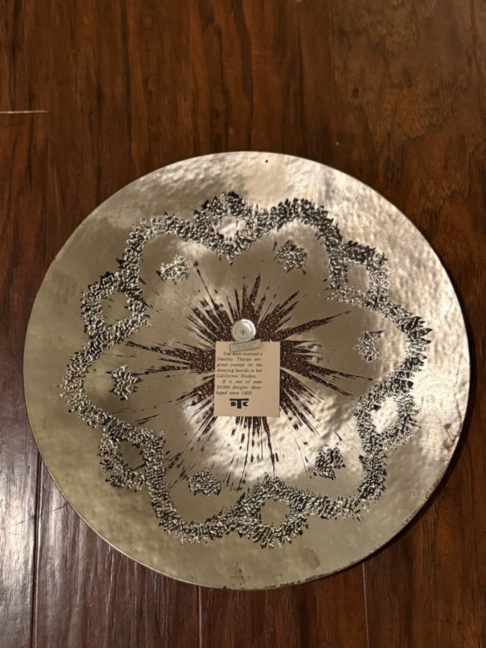 Vintage Dorothy Thorpe "Atomic Splash" Serving Platter Original Tag Collectible